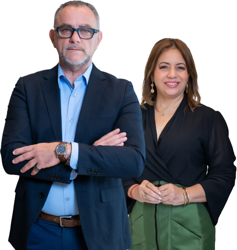 Arelis Arias y Marcos Busta